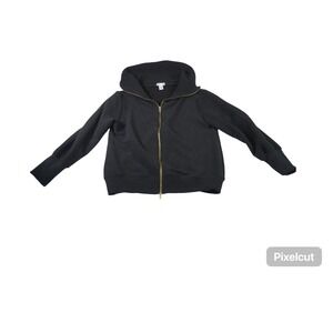 Better Together Cardigan Sweater Womens Medium Black‎ Stretch Knitwear Full Zip